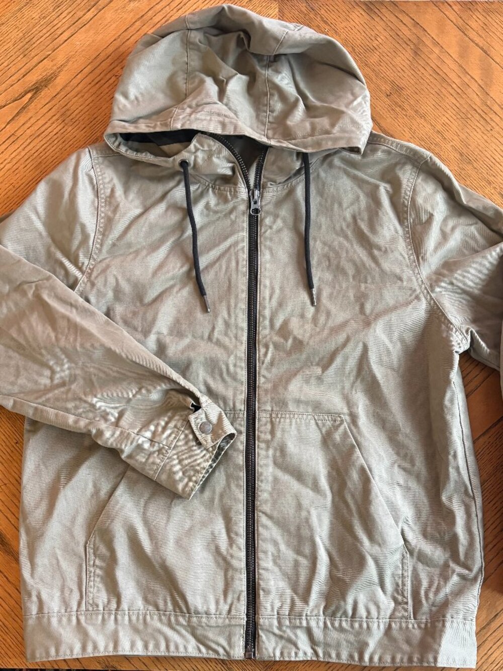 H&M Divided Khaki Hooded Utility Jacket Men's Large